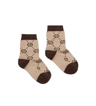 Baby GG Sokken Beige/Ebbenhout