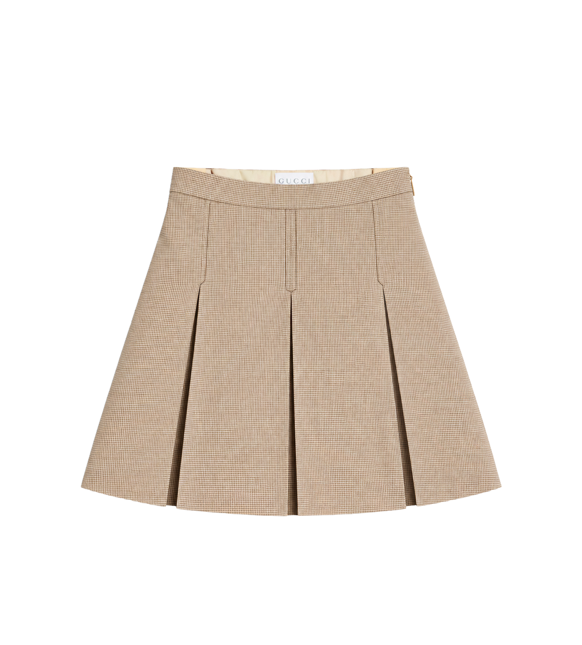 Kids Chevron Wool Skirt Brown/Cream
