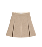 Kids Chevron Wool Skirt Brown/Cream