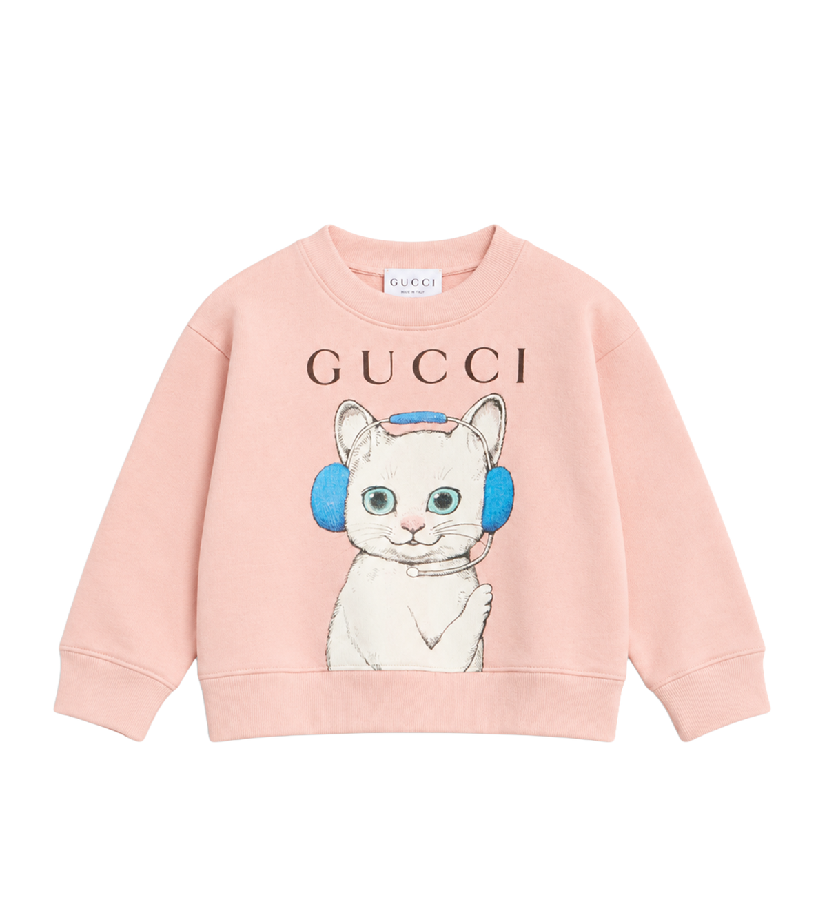 Kids Katoenen Sweatshirt Met Print Lichtroze