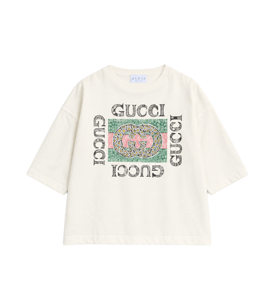 Kids T-shirt Met Logoprint Wit
