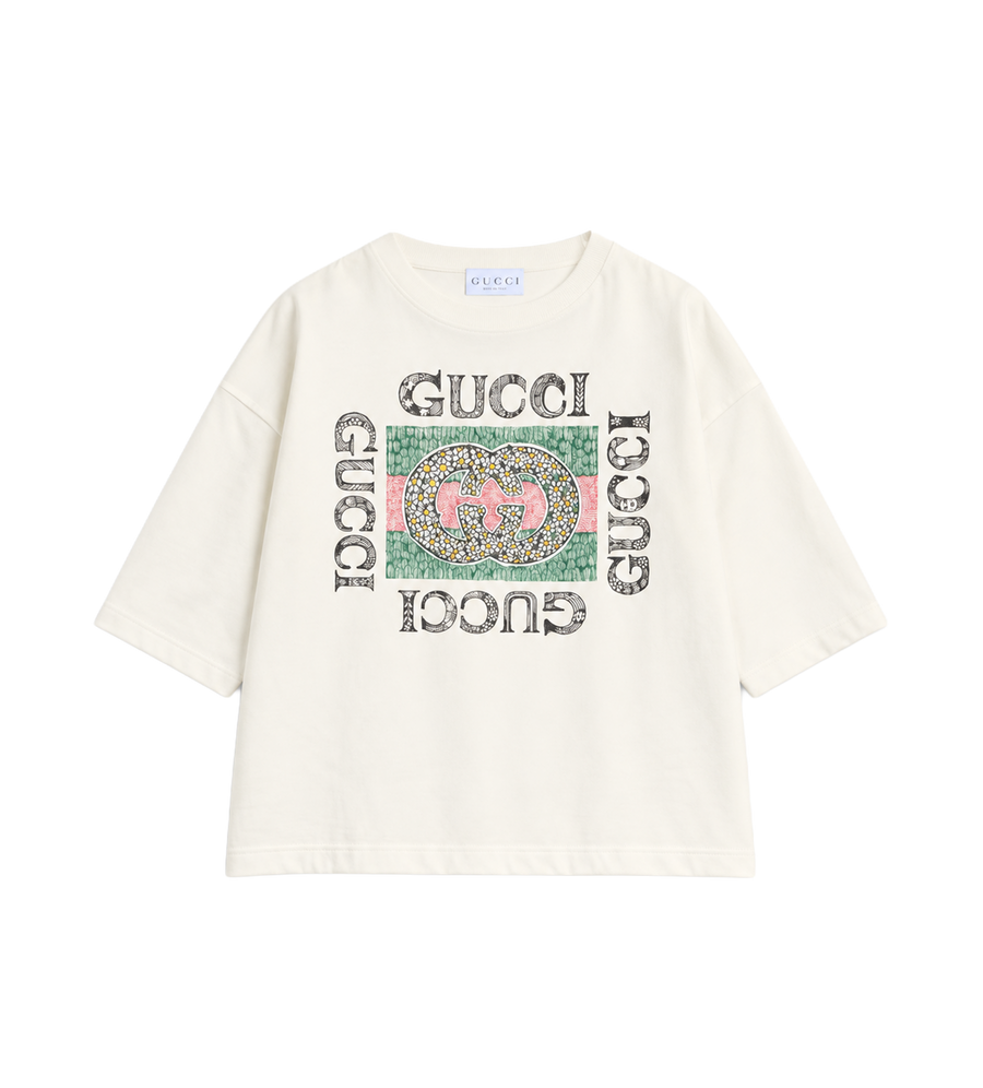 Kids T-shirt Met Logoprint Wit