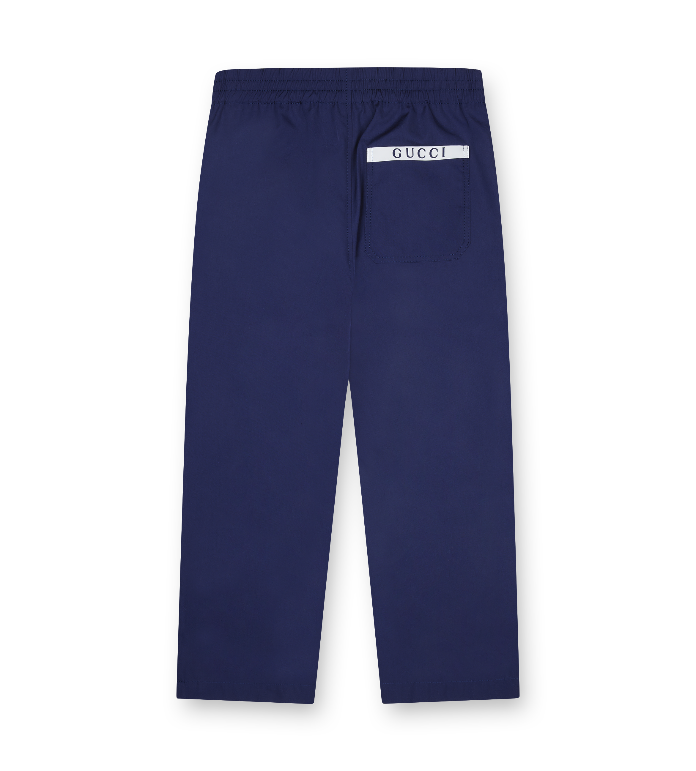 Navy blue pleated trousers by gucci