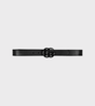 Kids GG Buckle Leather Belt in Black