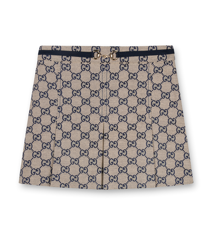 Gucci GG Canvas Belted Skirt Oatmilk (Kids)