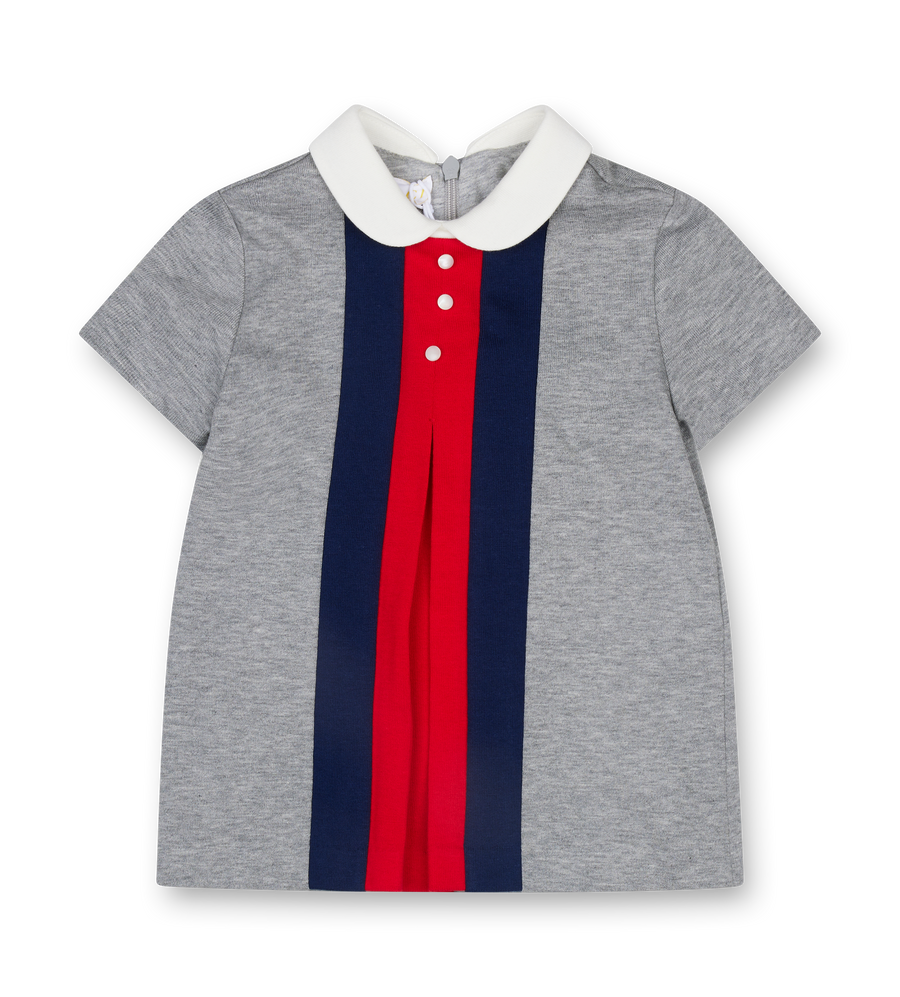 Gucci Heavy Cotton Dress With Web in Light Grey (Baby)
