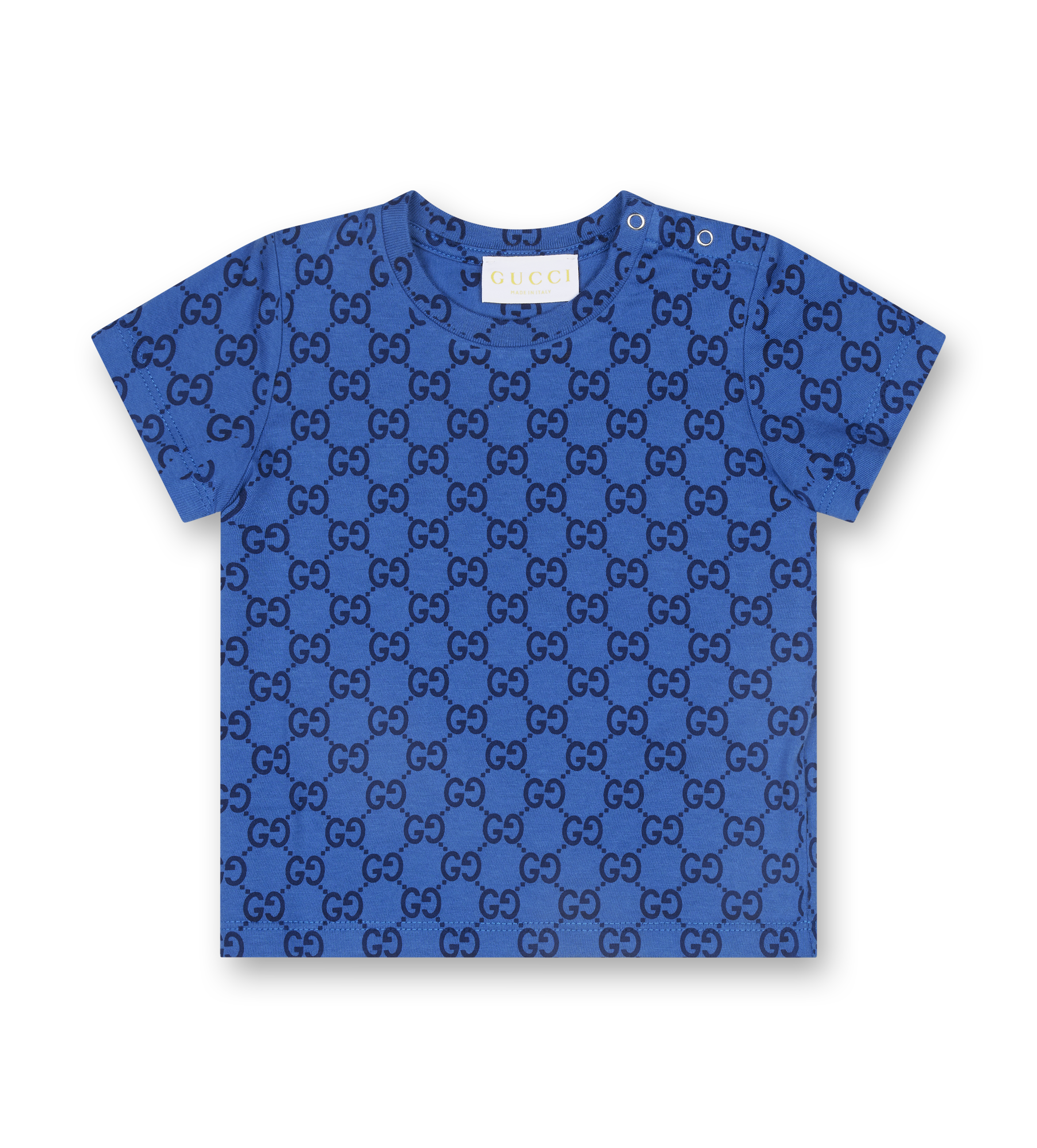 Blue T-shirt with Gucci GG logo print
