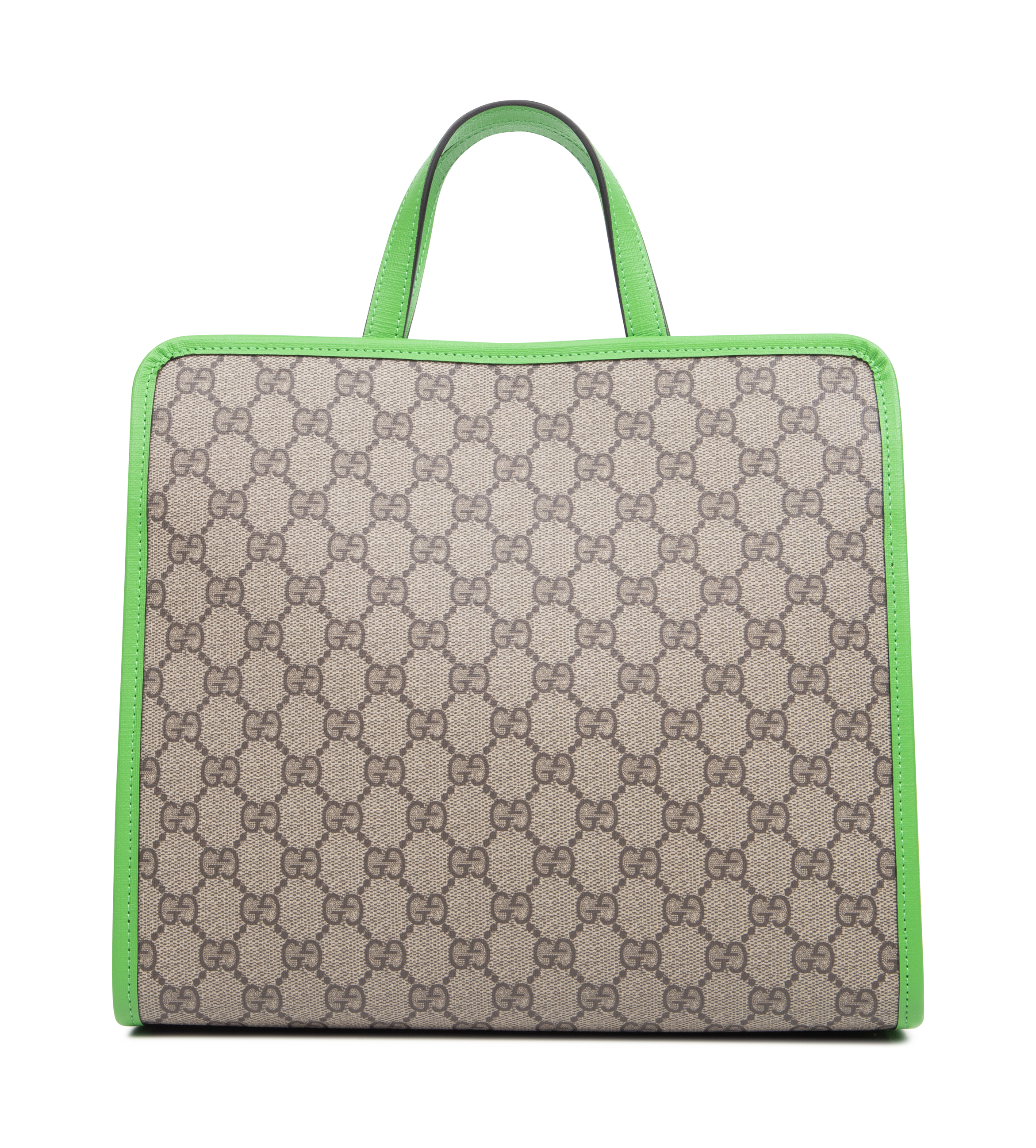 Gucci Printed GG Supreme Tote Bag in Beige/ Brown/ Green (Kids)