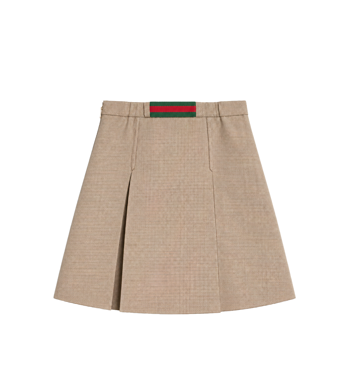 Kids Chevron Wool Skirt Brown/Cream