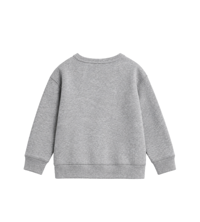 Kids Sweatshirt With Cat Print Melange Grey