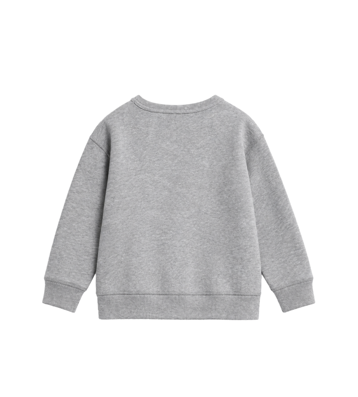 Kids Sweatshirt With Cat Print Melange Grey