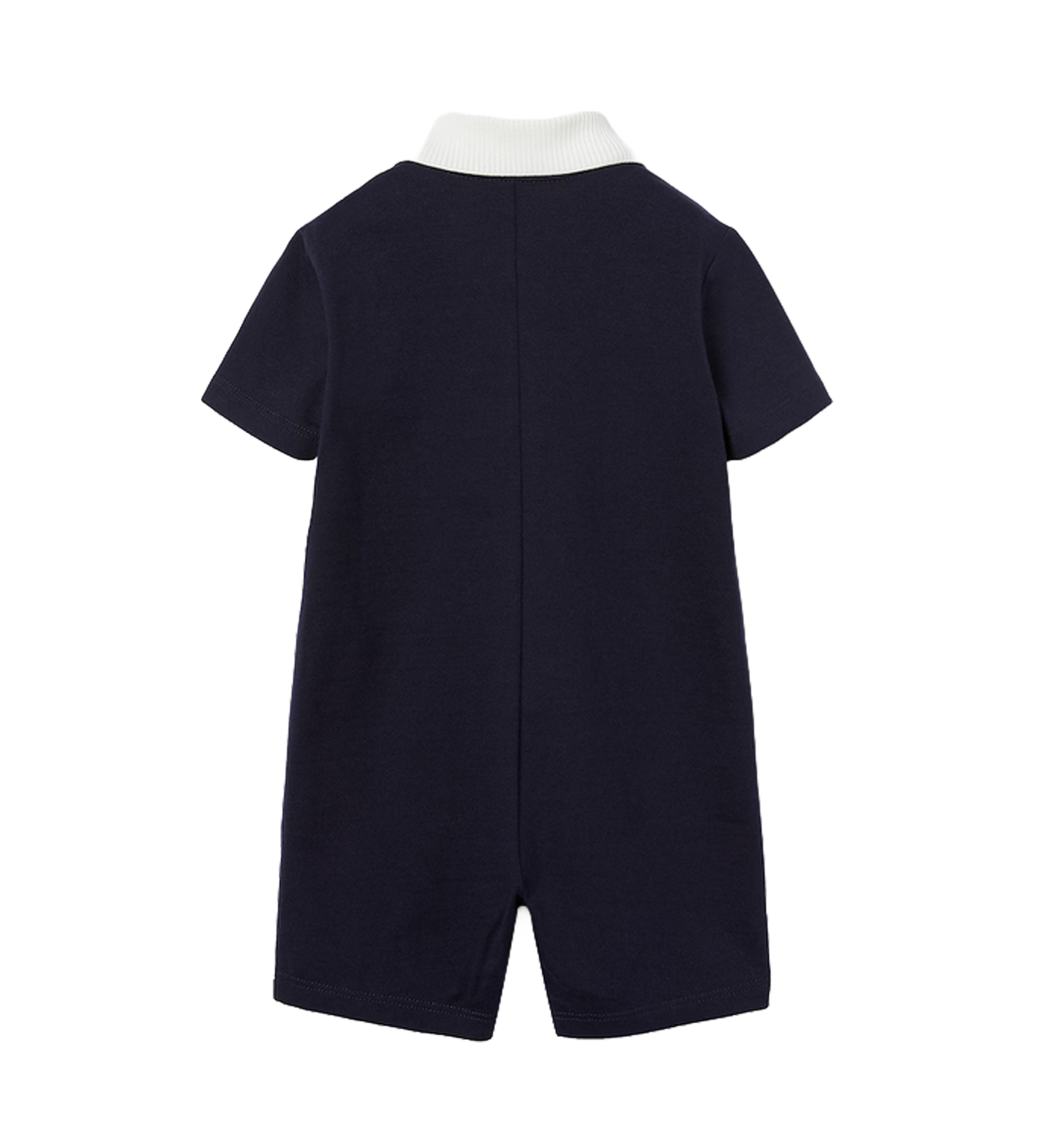Gucci Baby Cotton One-Piece with Web - Navy