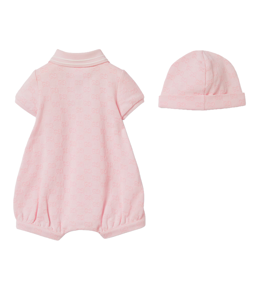 Gucci Baby GG Cotton Two-Piece Gift Set in Pink