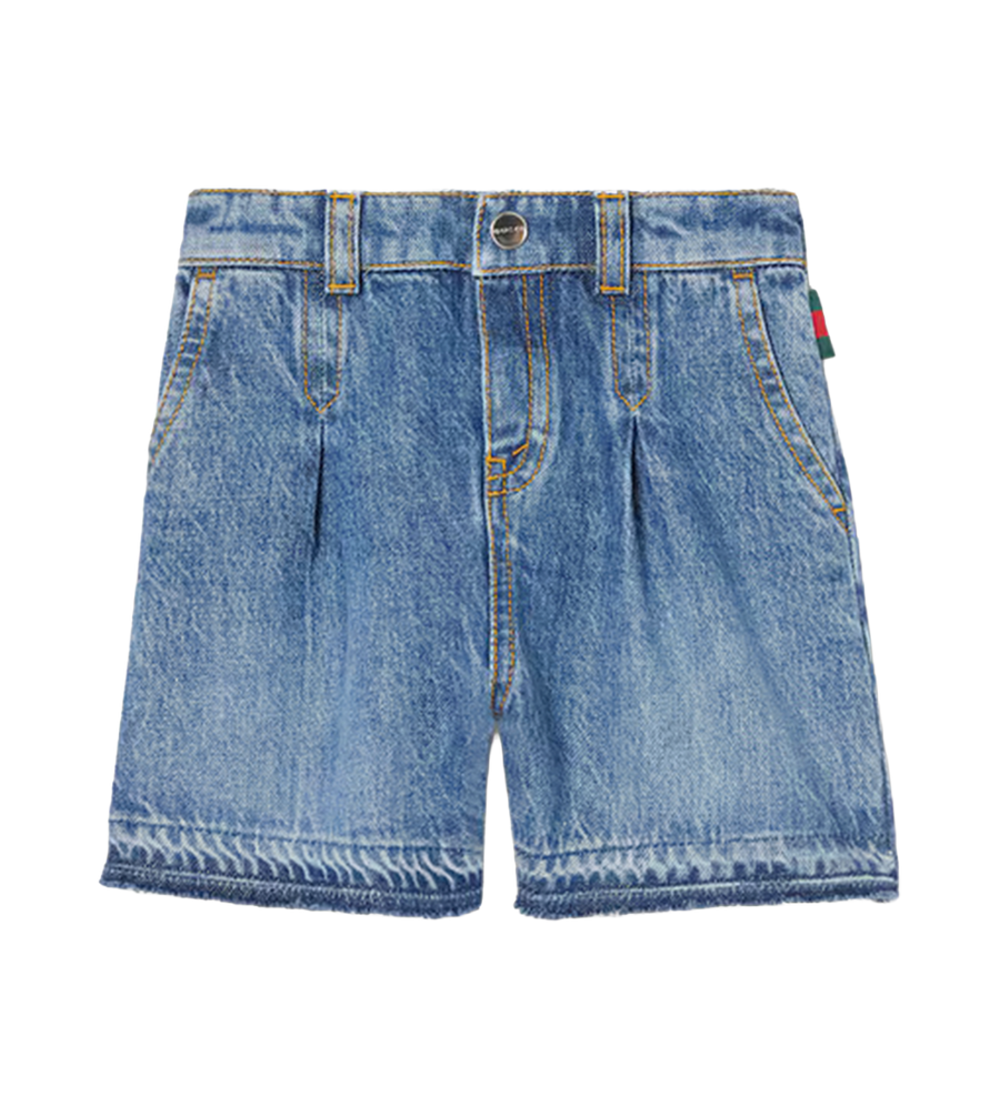 Gucci Baby Denim Bermuda in Blue