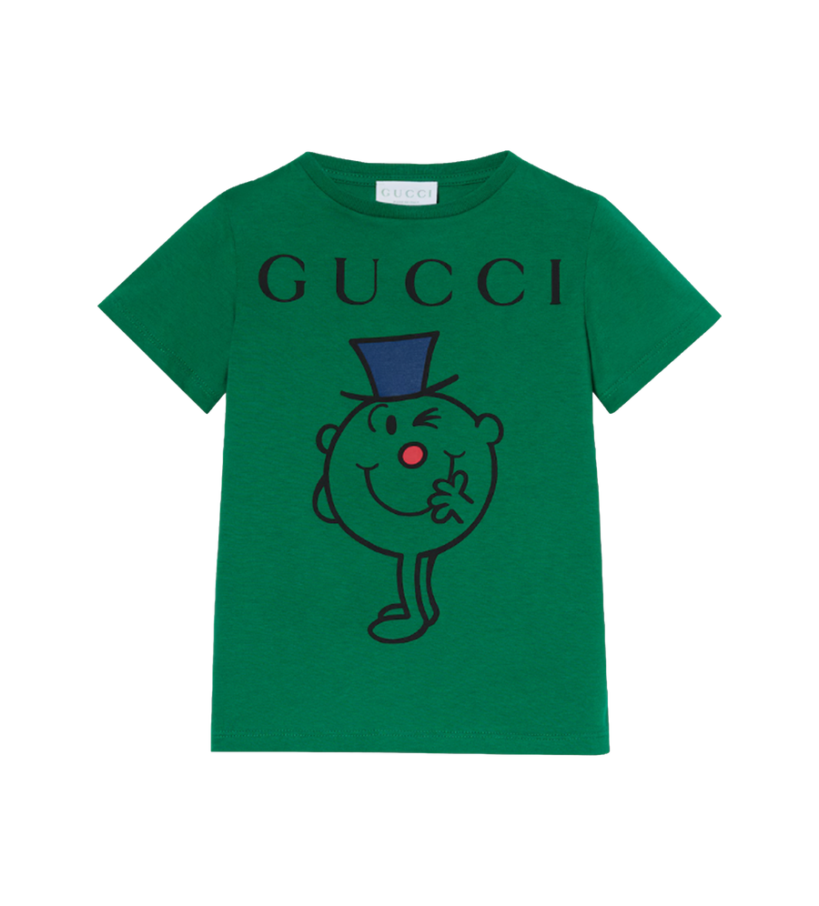 Gucci Children’s Cotton T-Shirt With Print in Dark Green