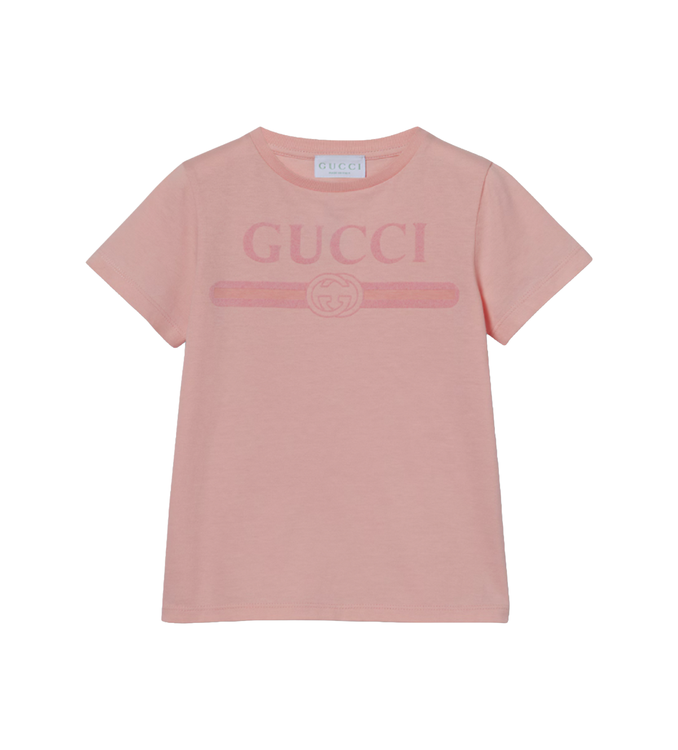 Gucci Children’s Cotton T-Shirt With Print in Smooth Pink