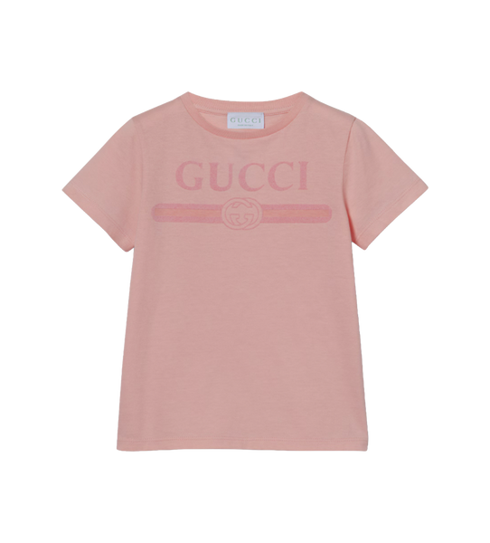 Gucci Children's Cotton T-Shirt With Print in Smooth Pink – FOUR Kids