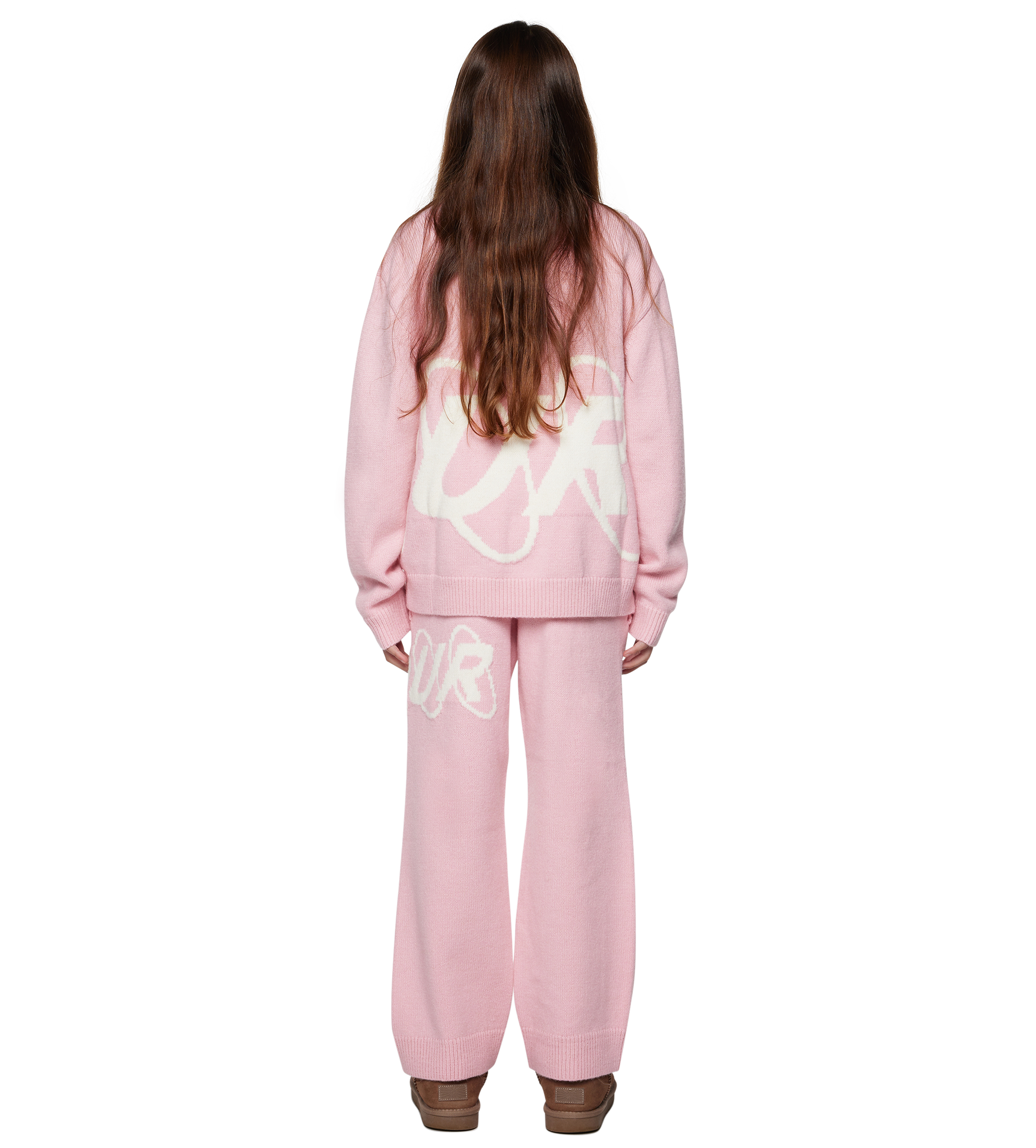 Big Circles Knitted Crewneck Soft Pink