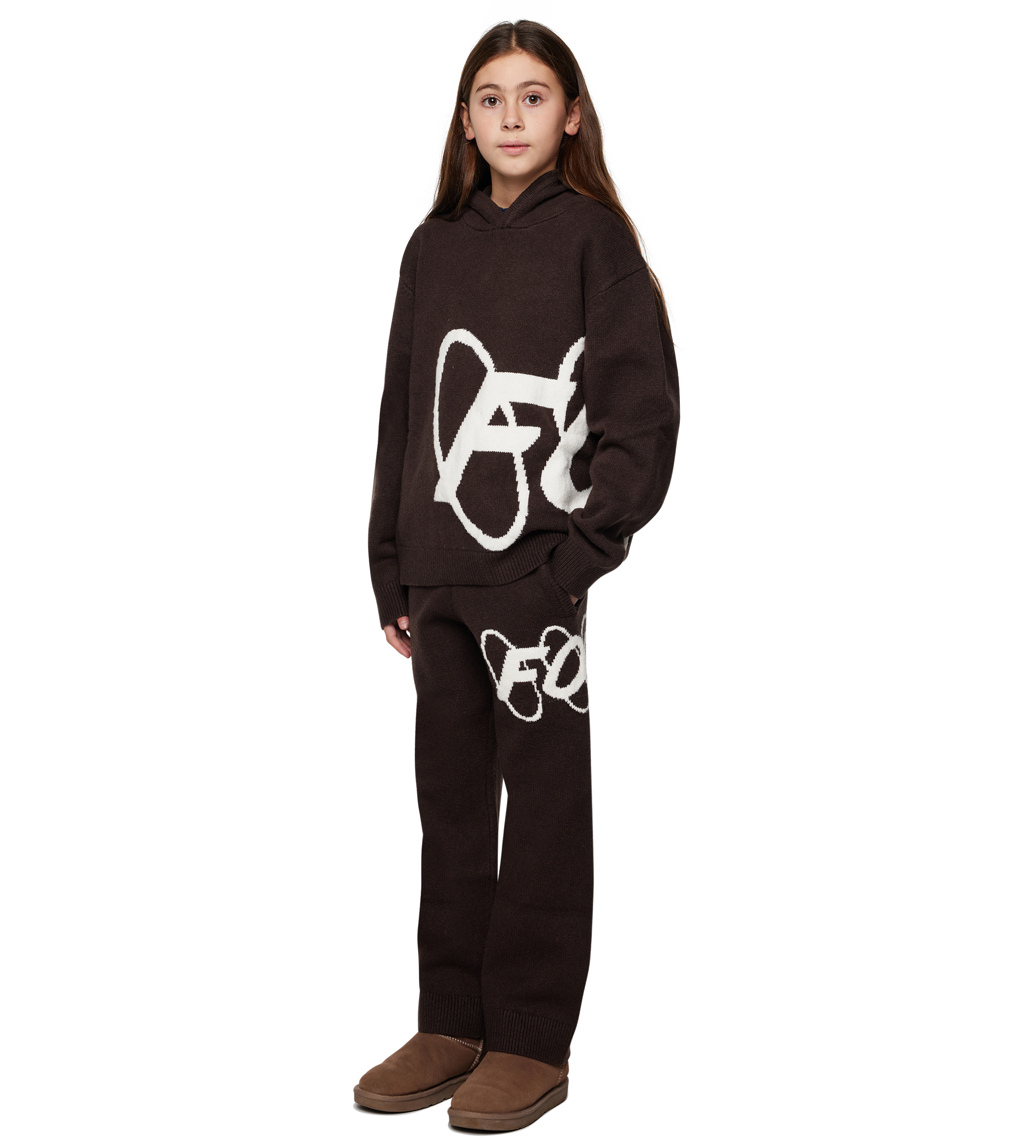 Big Circles Knitted Pants Brown