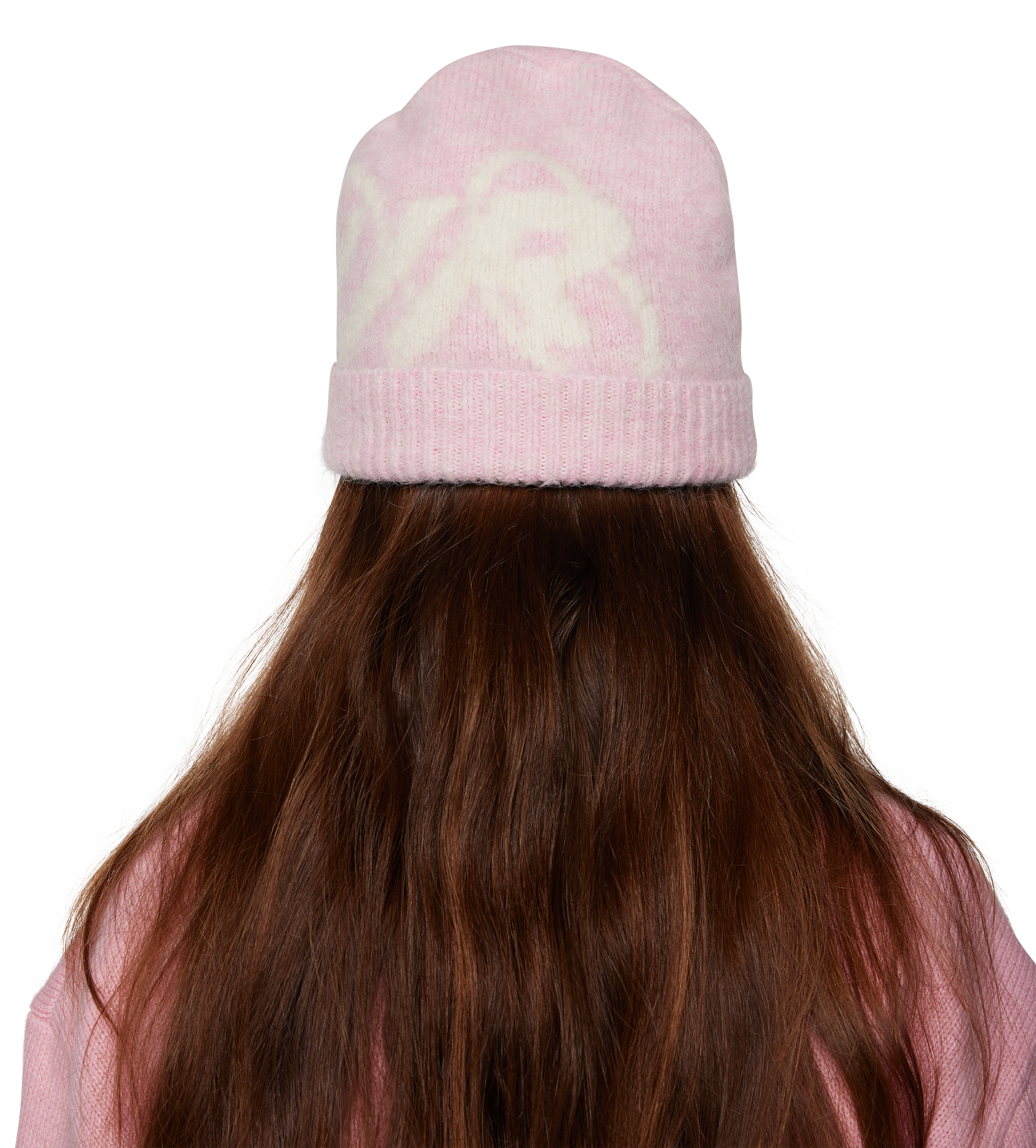 Big Circles Fluffy Beanie Soft Pink
