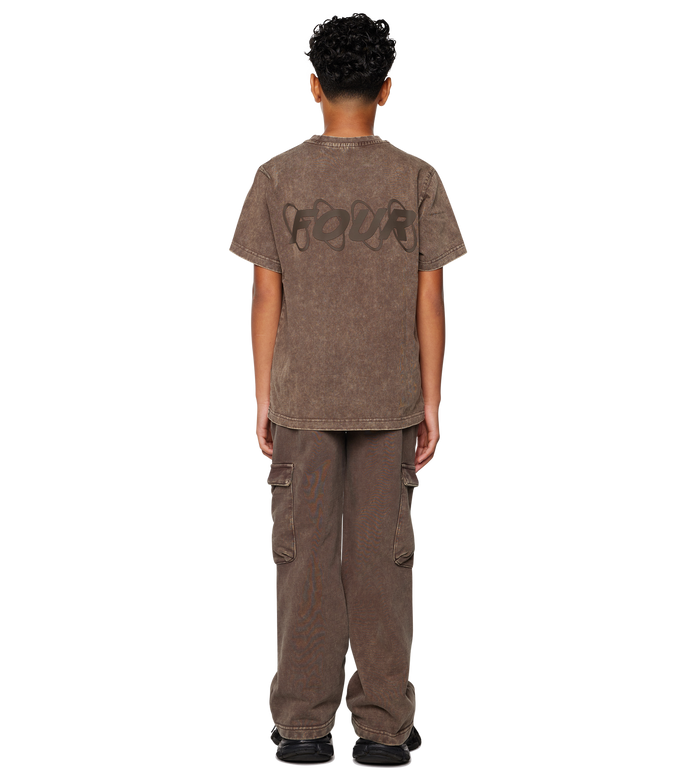 Circles Boxy T-shirt gewassen bruin