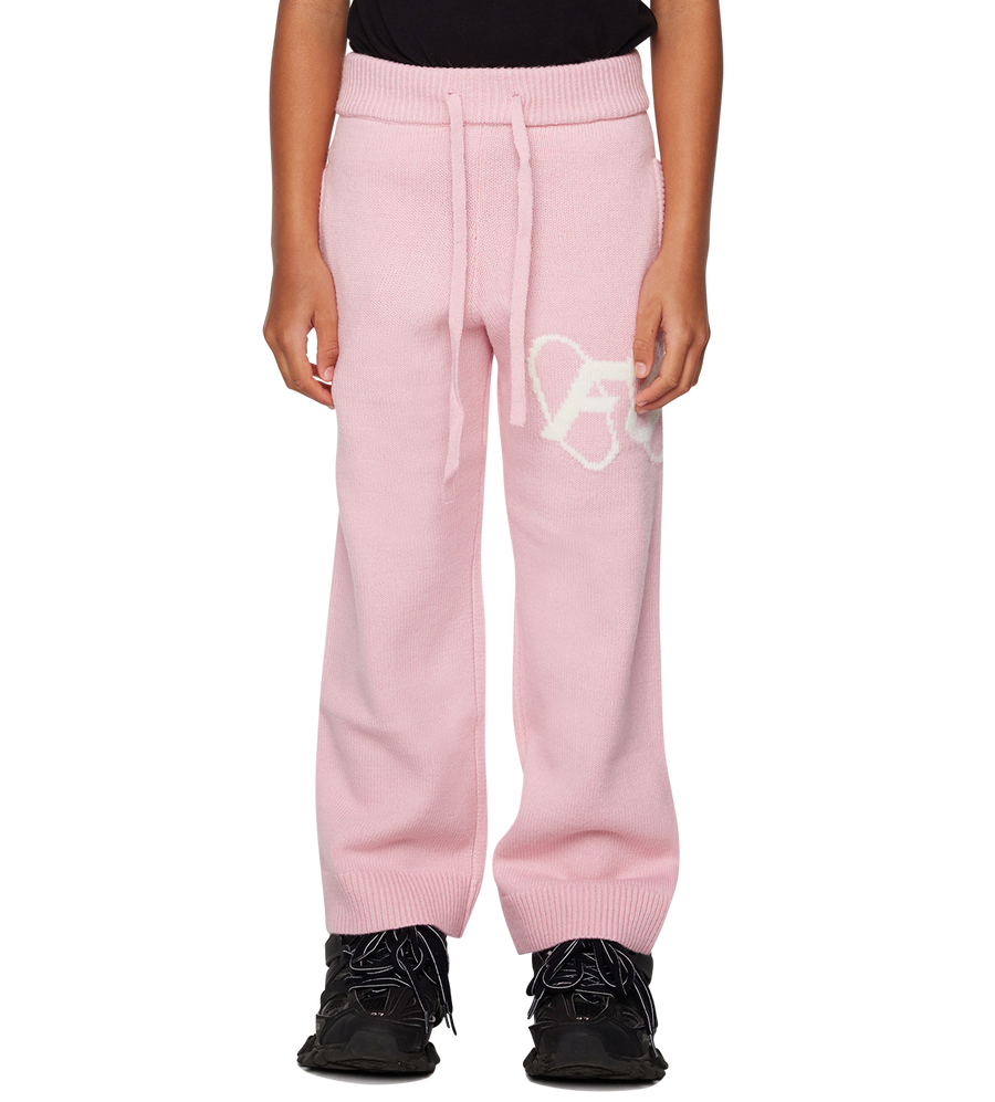 Big Circles Knitted Pants Soft Pink