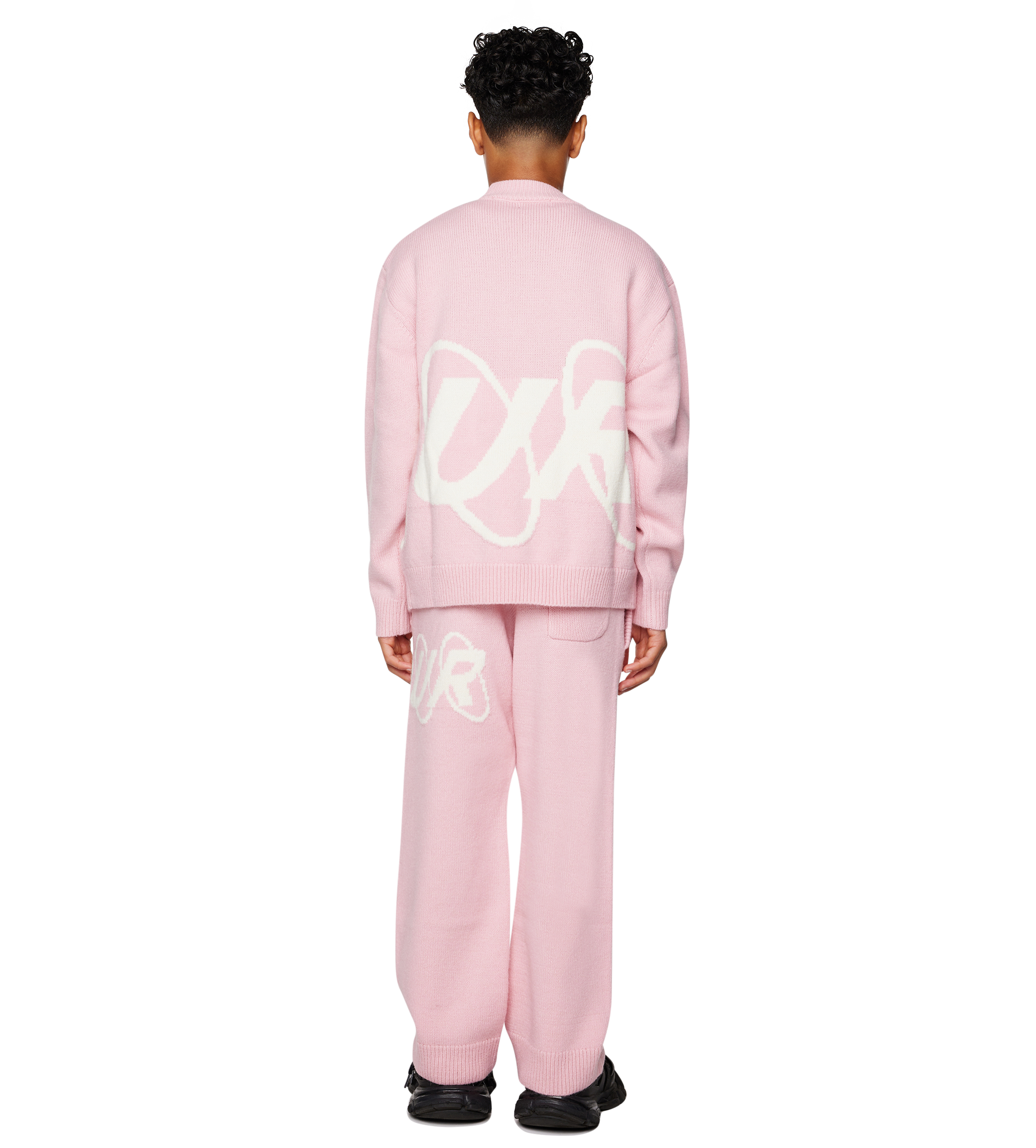 Big Circles Knitted Crewneck Soft Pink