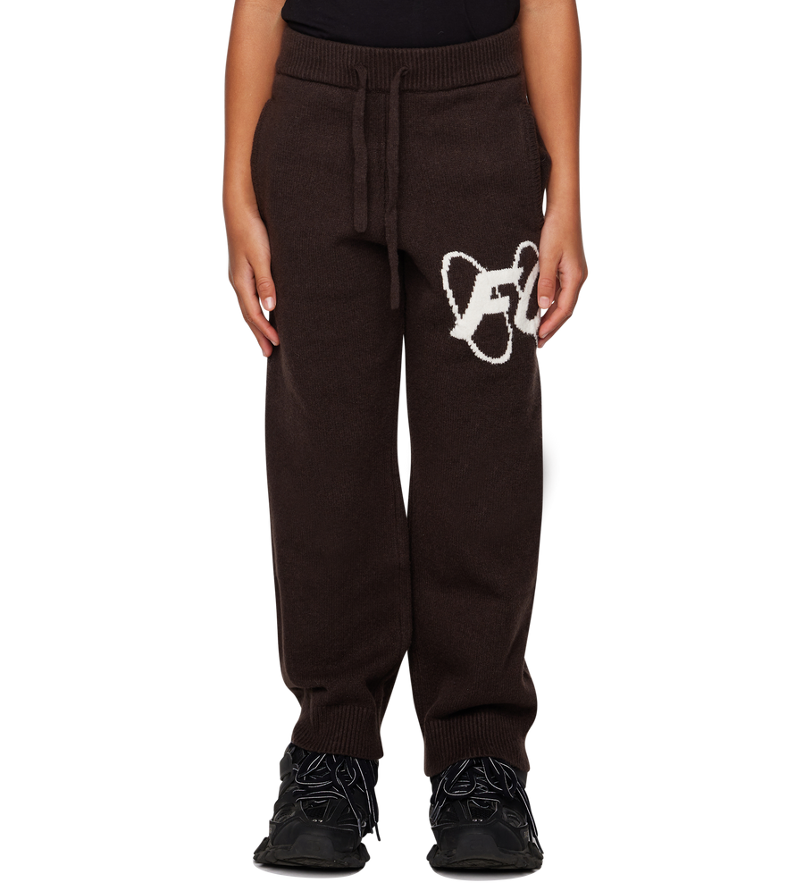 Big Circles Knitted Pants Brown