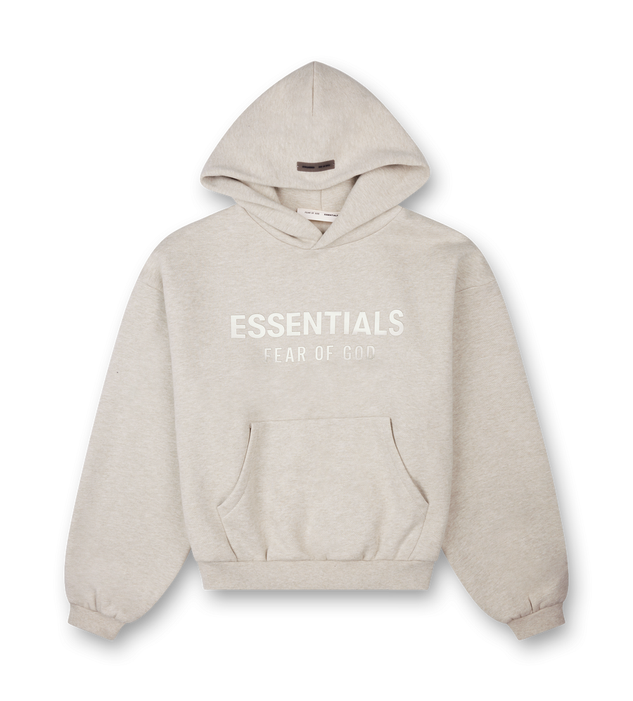 Essentials Classic Fleece Hoodie in Heather Stone (Kids)
