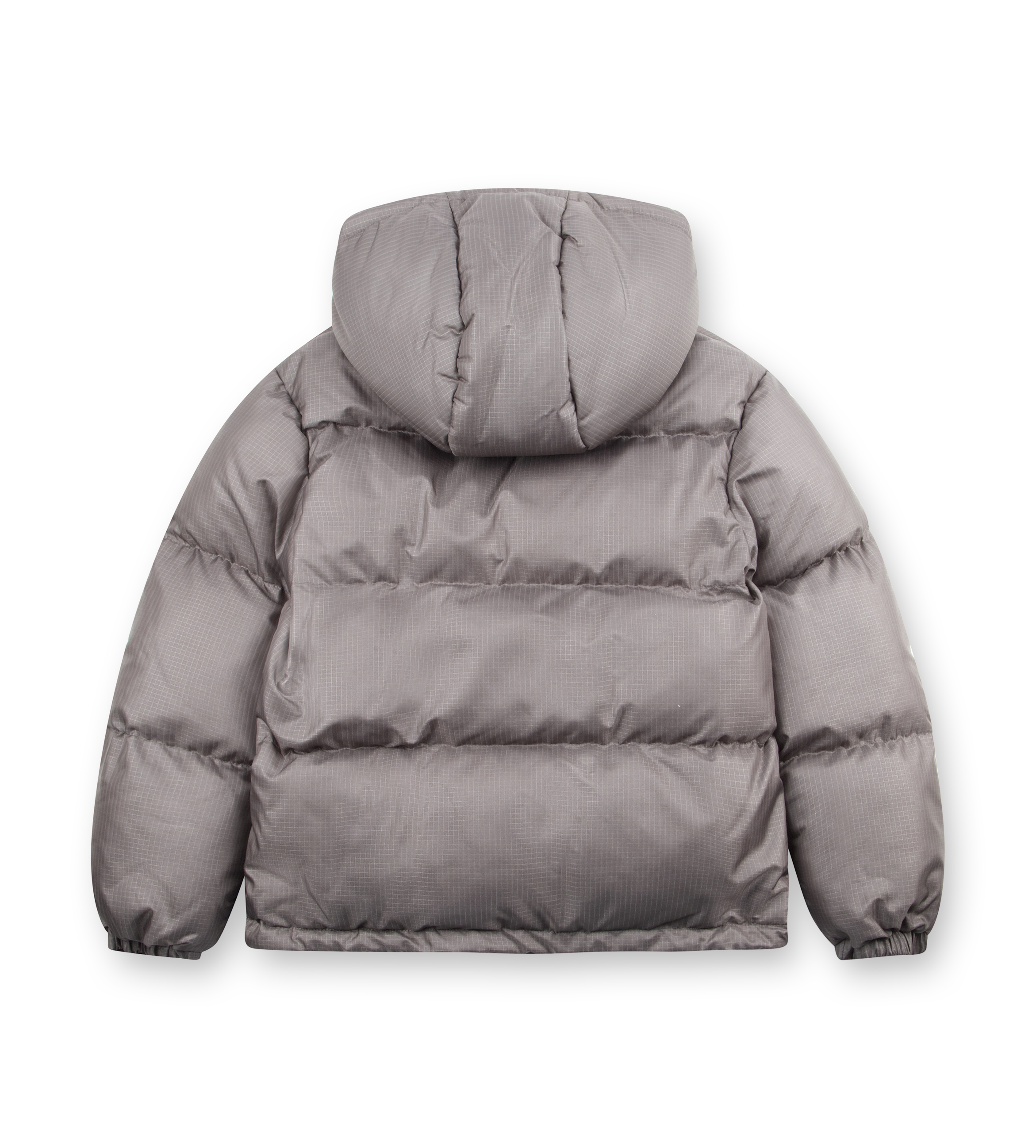 Off-White Ripstop Reflective Puffer Jacket in Dark Grey (Kids)