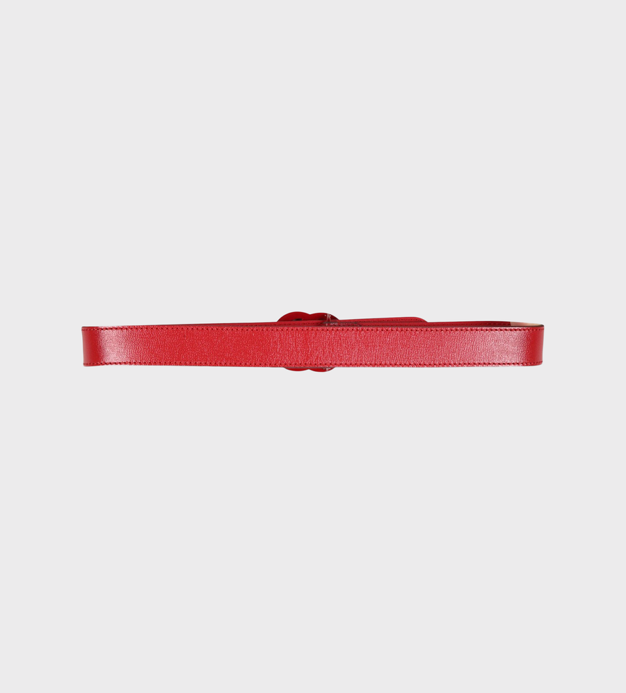 Double G Leather Belt Red