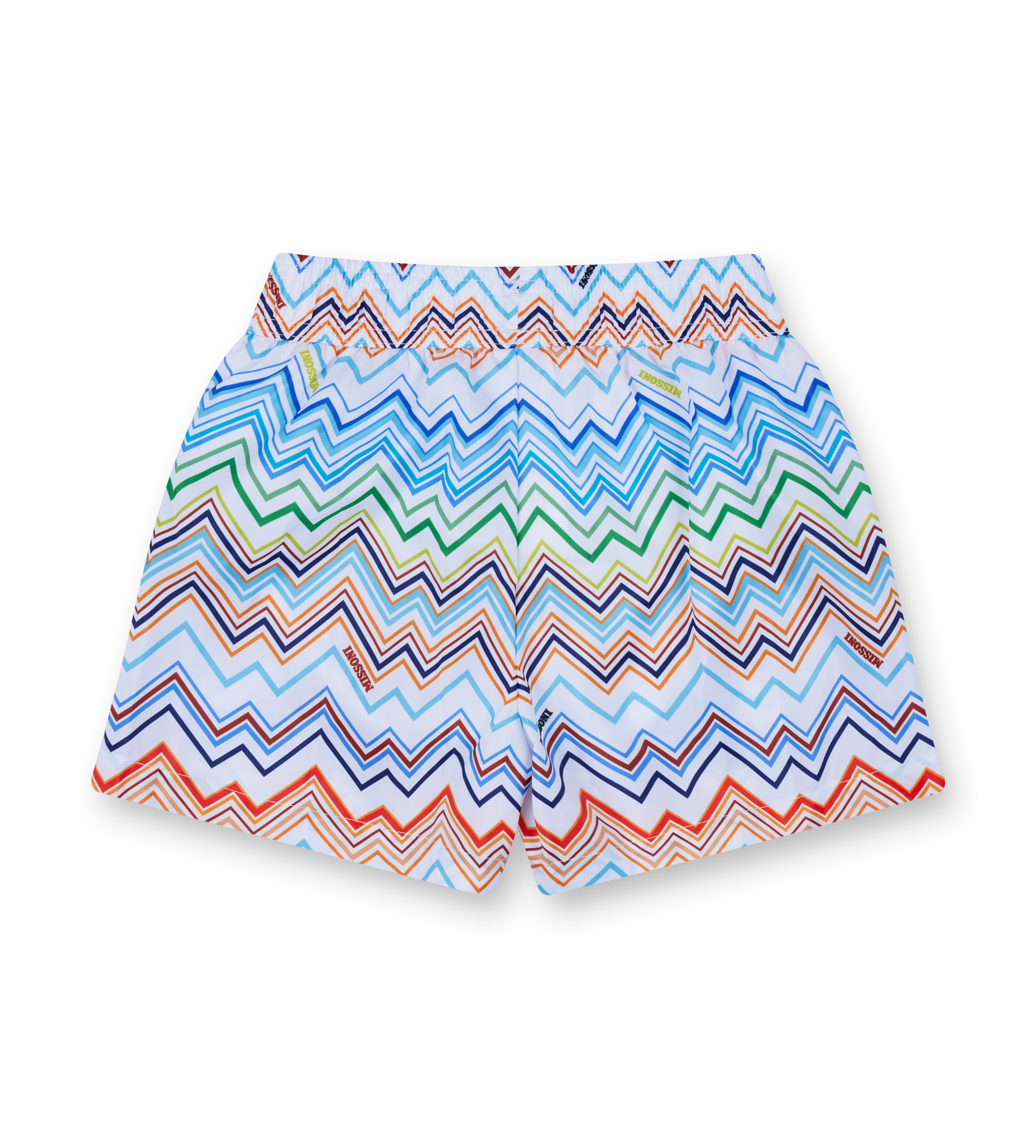Missoni Kids Zigzag Swim Shorts in White