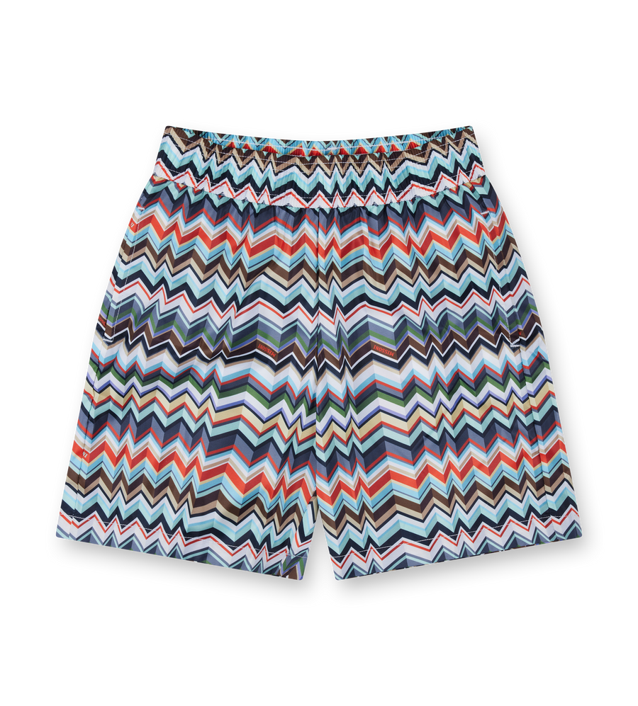 Missoni Kids Zigzag Swim Shorts in Black