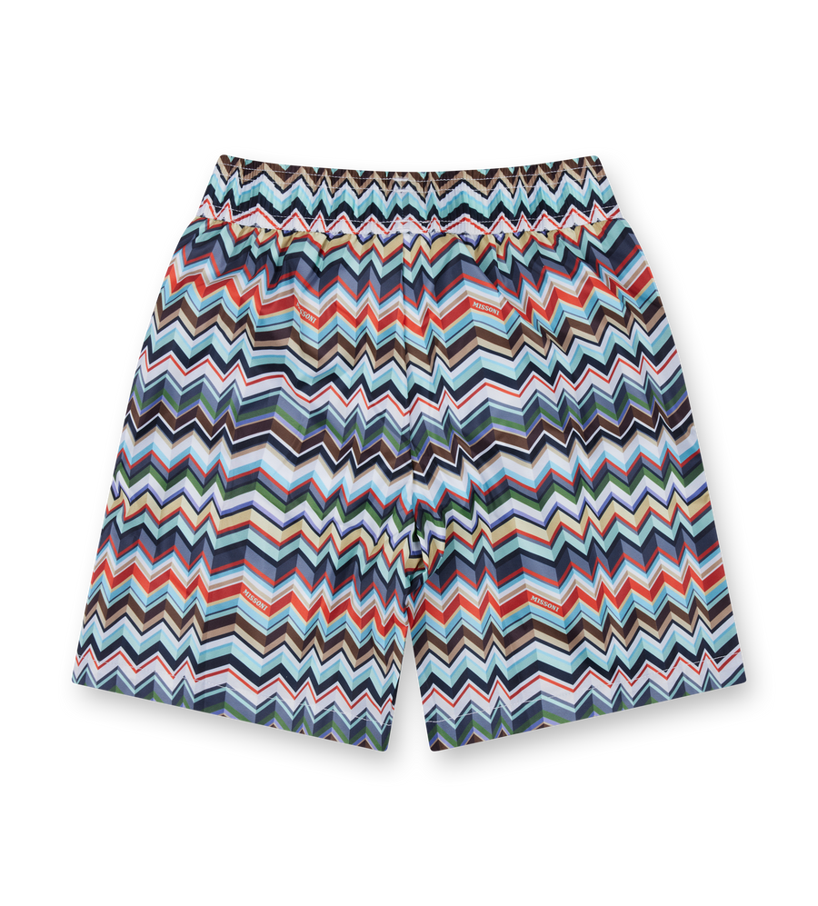 Missoni Kids Zigzag Swim Shorts in Black