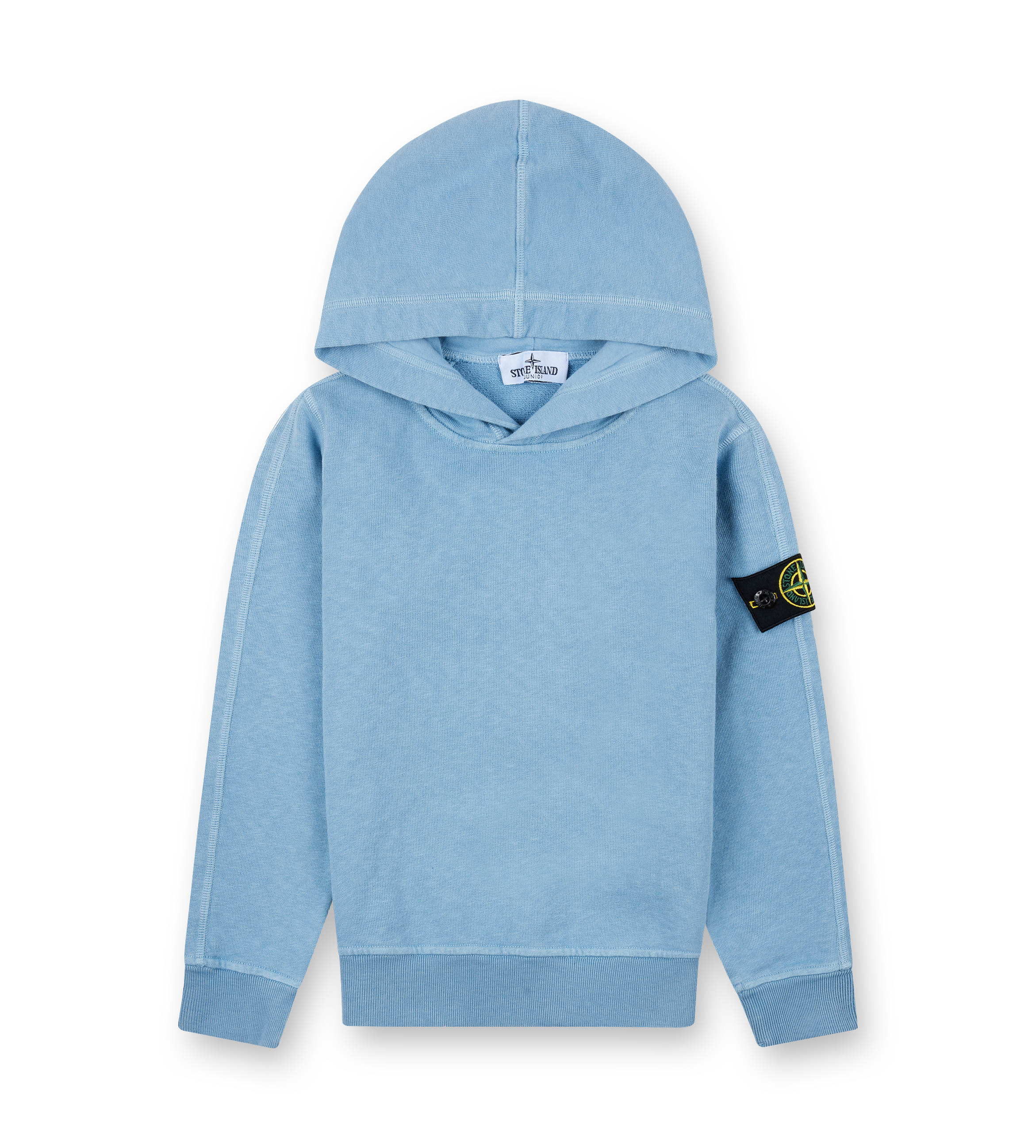 Stone Island Malfilé Fleece Hoodie in Dust Blue