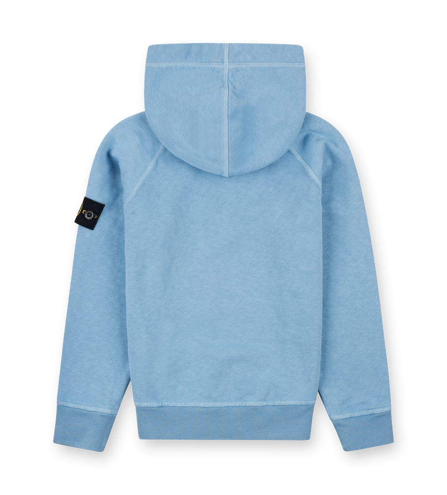 Stone Island Malfilé Fleece Hoodie in Dust Blue