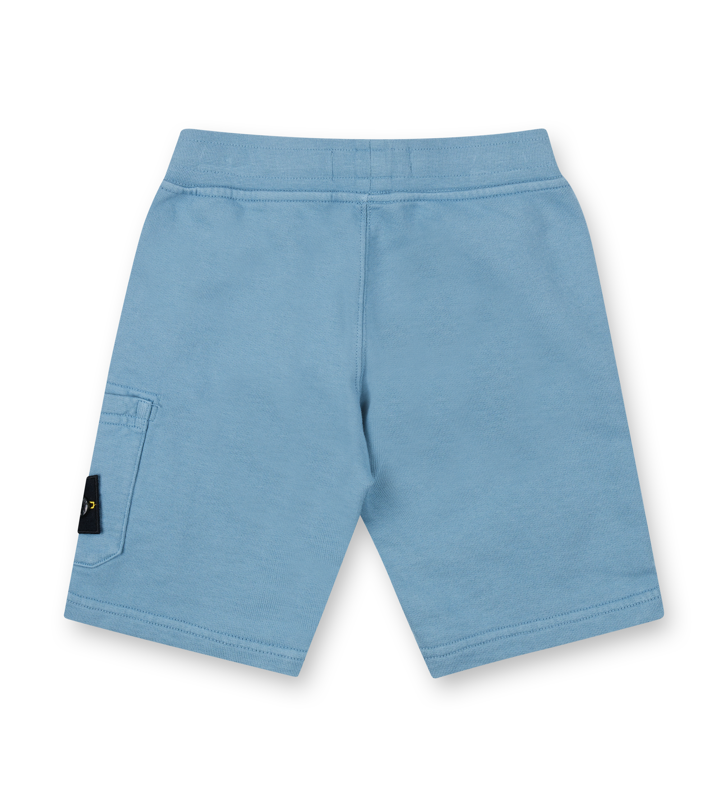 Stone Island Organic Cotton Fleece Jogger Shorts - Powder Blue (Kids)