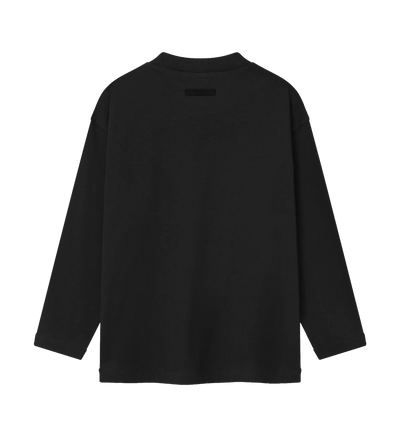 Kids Training T-shirt met lange mouwen uit de jaren 90 in vintage zwart