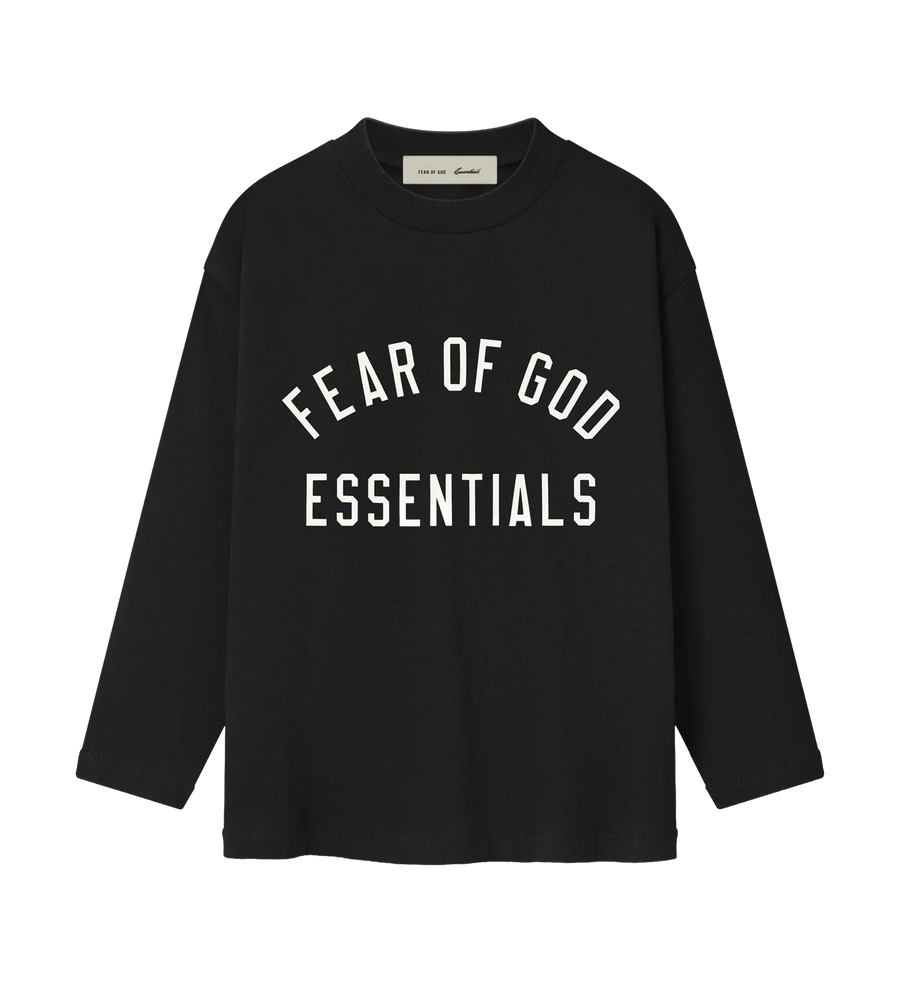 Essentials Training 90s Long Sleeve Tee in Vintage Black (Kids)