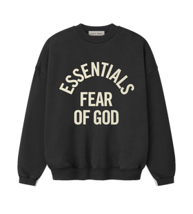 Kids Campus 90s Crewneck Sweatshirt in Faded Black