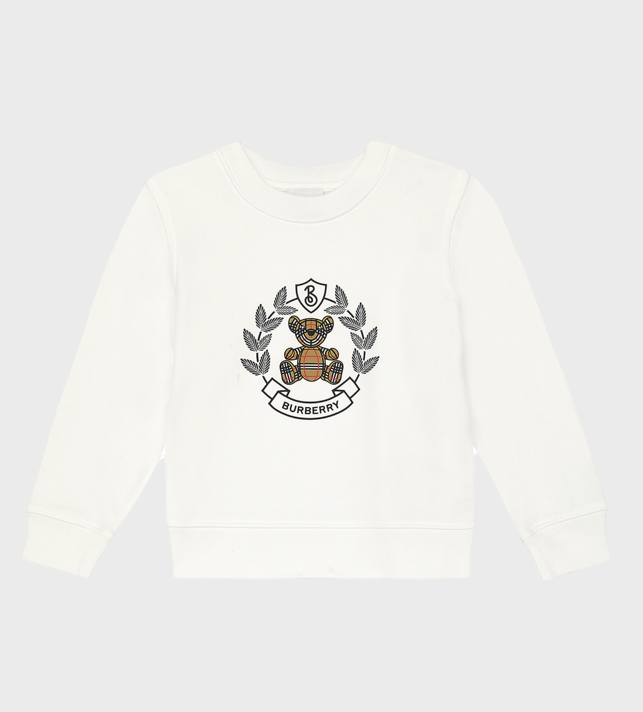 Baby Thomas Bear-Print Jumper White