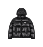 Logo Long Puffer Jacket Black