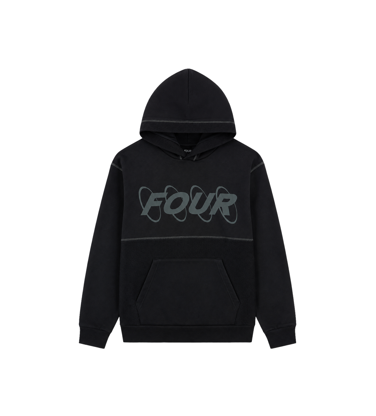 Circles Inside Out Hoodie Black