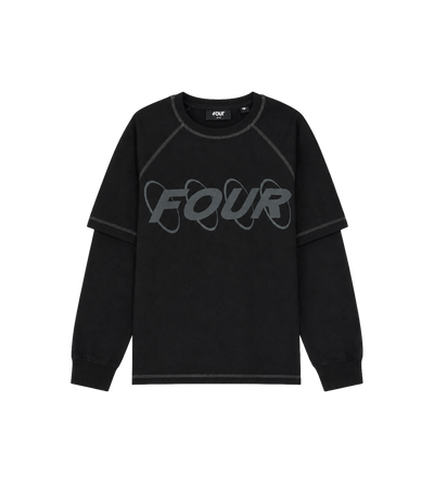 Circles Inside Out Longsleeve DL Zwart