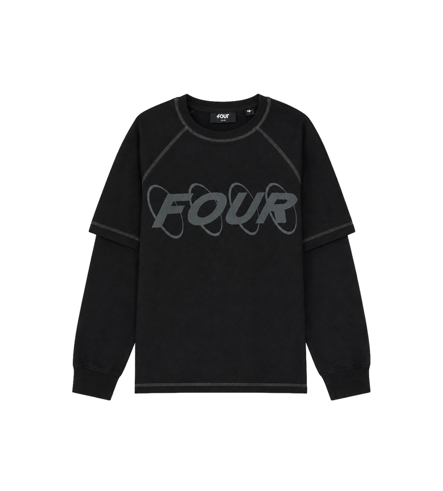 Circles Inside Out Longsleeve DL Zwart