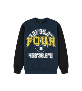 Special Two Tone Crewneck Marineblauw/ Zwart