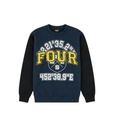 Special Two Tone Crewneck Marineblauw/ Zwart
