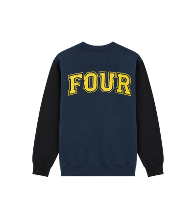 Special Two Tone Crewneck Marineblauw/ Zwart