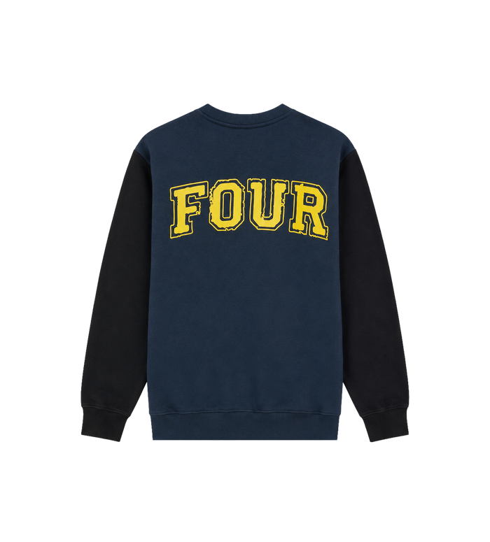 Special Two Tone Crewneck Marineblauw/ Zwart