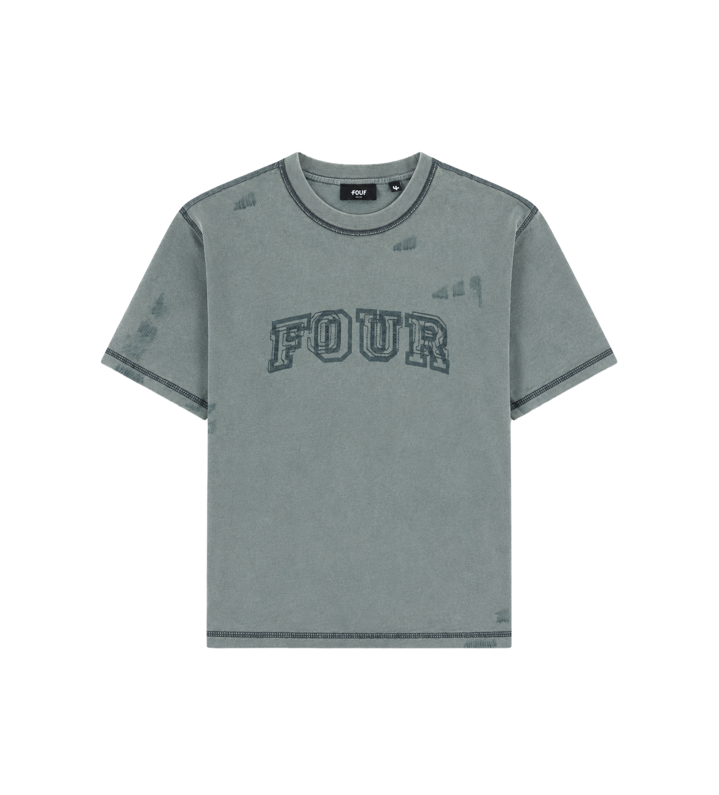 Arch T-shirt Washed Grijs